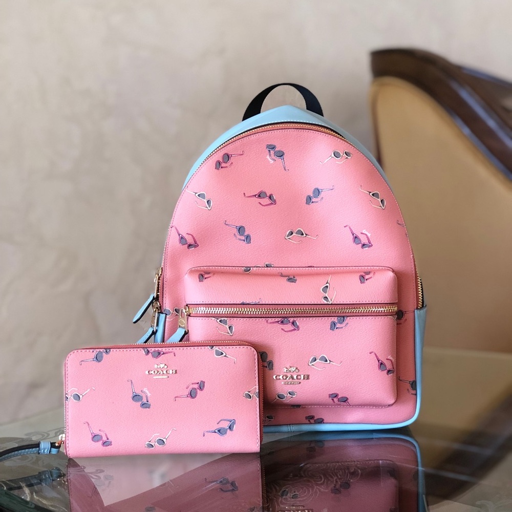 NWT coach sunglasses md Charlie Backpack&wallet - Picture 1 of 7